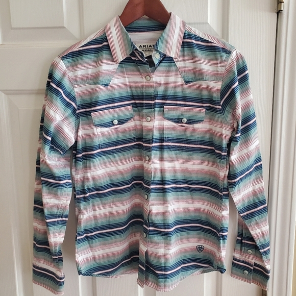 Ariat REAL Downstream Shirt Girls Size XXL (16) - Picture 3 of 8
